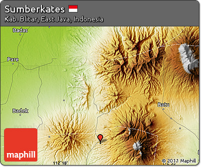 Physical Map of Sumberkates