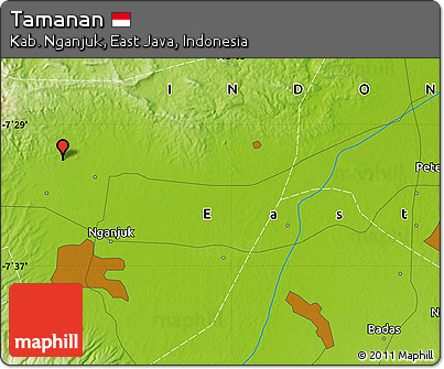 Physical Map of Tamanan