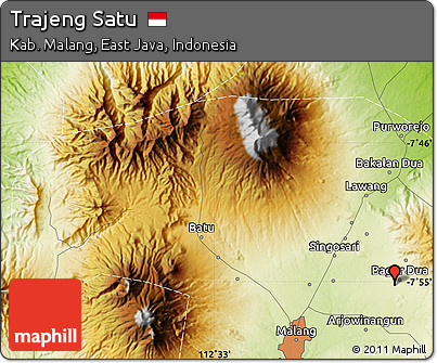 Physical Map of Trajeng Satu