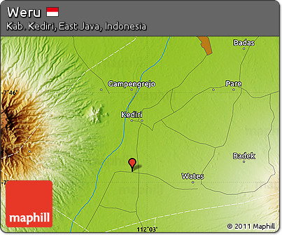 Physical Map of Weru