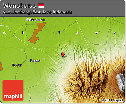 Physical Map of Wonokerso