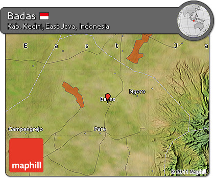 Satellite Map of Badas