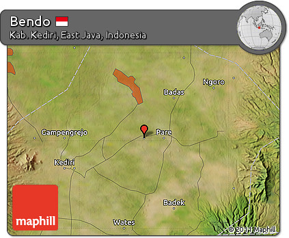 Satellite Map of Bendo