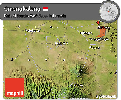 Satellite Map of Cmengkalang