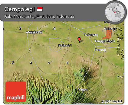 Satellite Map of Gempolegi