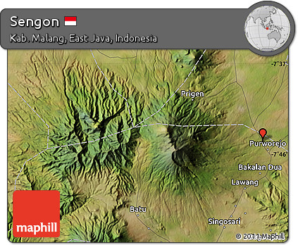 Satellite Map of Sengon