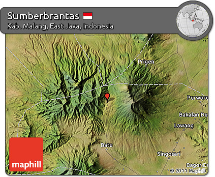 Satellite Map of Sumberbrantas