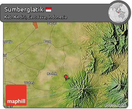 Satellite Map of Sumberglatik