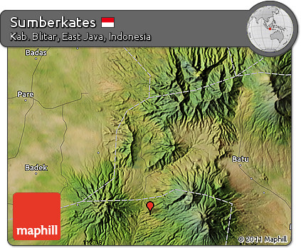 Satellite Map of Sumberkates