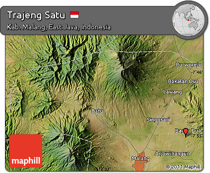 Satellite Map of Trajeng Satu