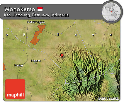 Satellite Map of Wonokerso
