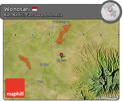 Satellite Map of Wonosari