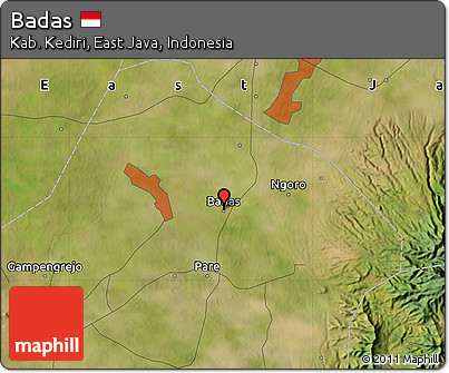 Satellite Map of Badas