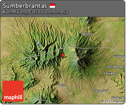 Satellite Map of Sumberbrantas