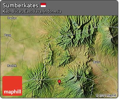 Satellite Map of Sumberkates