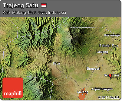 Satellite Map of Trajeng Satu