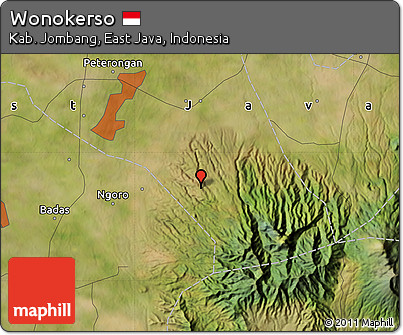 Satellite Map of Wonokerso