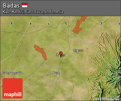 Satellite Map of Badas
