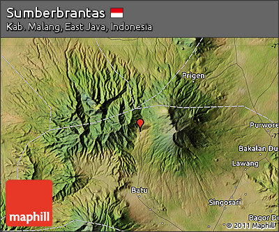 Satellite Map of Sumberbrantas
