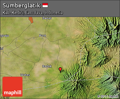 Satellite Map of Sumberglatik
