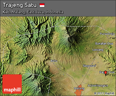 Satellite Map of Trajeng Satu