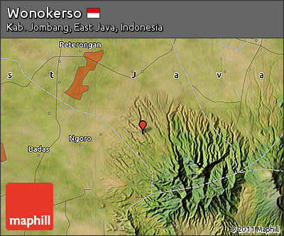 Satellite Map of Wonokerso