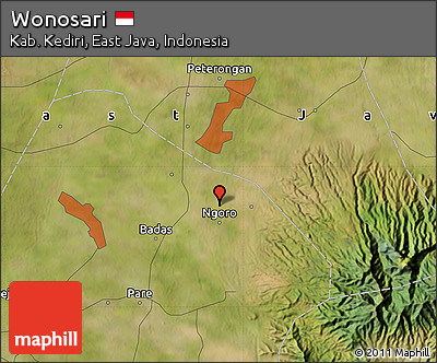 Satellite Map of Wonosari