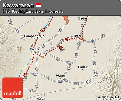 Shaded Relief Map of Kawarasan