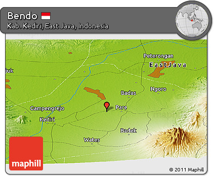 Physical Panoramic Map of Bendo