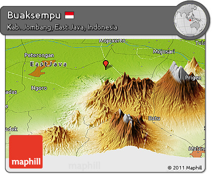 Physical Panoramic Map of Buaksempu