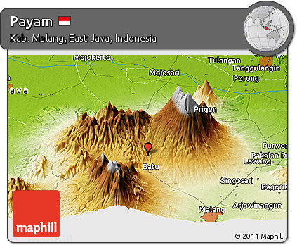 Physical Panoramic Map of Payam