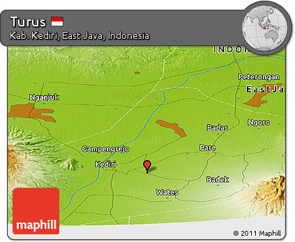 Physical Panoramic Map of Turus