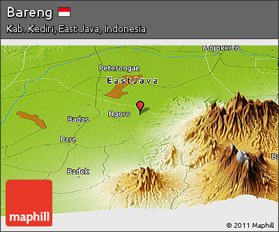 Physical Panoramic Map of Bareng