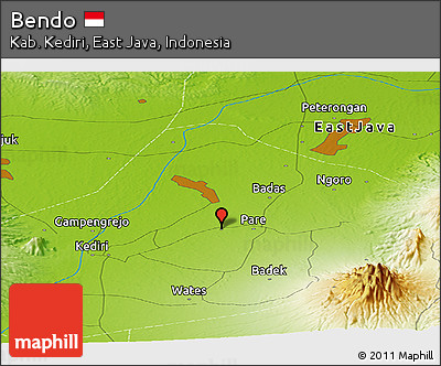 Physical Panoramic Map of Bendo