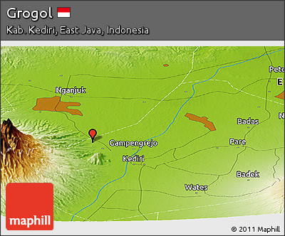 Physical Panoramic Map of Grogol
