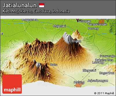 Physical Panoramic Map of Jatialunalun