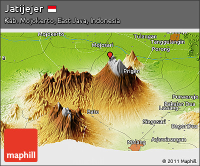 Physical Panoramic Map of Jatijejer
