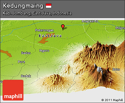 Physical Panoramic Map of Kedungmaing