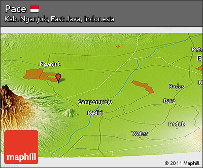 Physical Panoramic Map of Pace