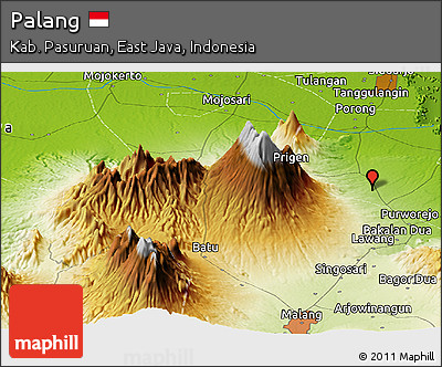 Physical Panoramic Map of Palang