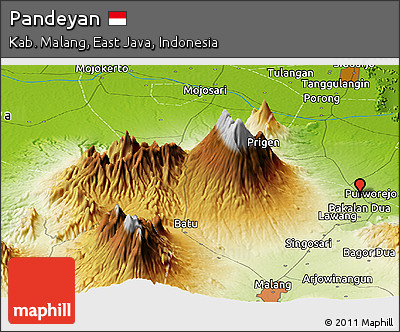 Physical Panoramic Map of Pandeyan