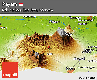 Physical Panoramic Map of Payam