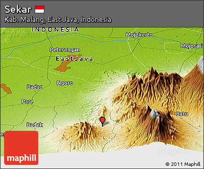 Physical Panoramic Map of Sekar