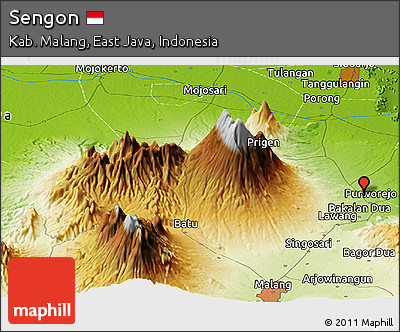 Physical Panoramic Map of Sengon