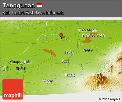 Physical Panoramic Map of Tanggunan