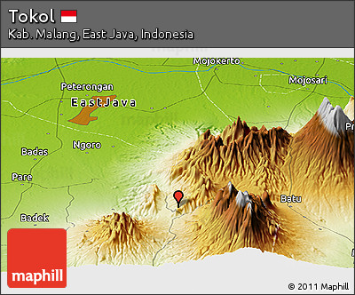 Physical Panoramic Map of Tokol