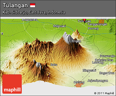 Physical Panoramic Map of Tulangan