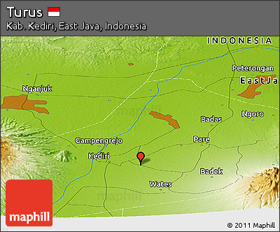 Physical Panoramic Map of Turus