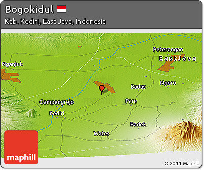 Physical Panoramic Map of Bogokidul