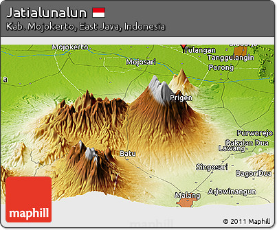 Physical Panoramic Map of Jatialunalun